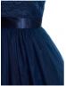 Cap Sleeves Navy Blue Lace Tulle Adorable Flower Girl Dress